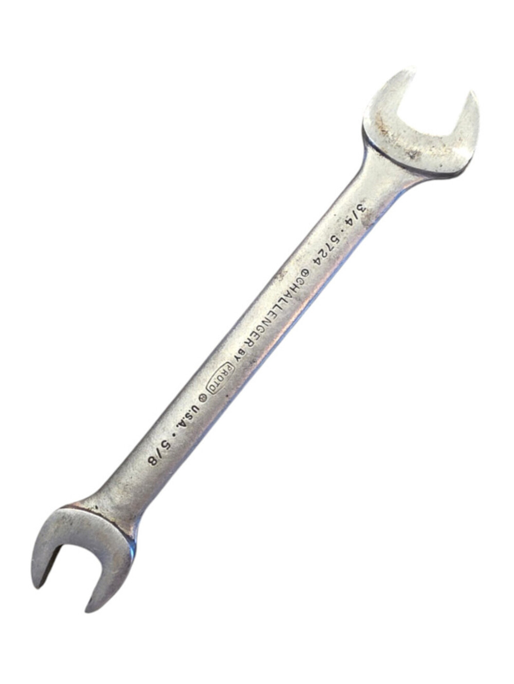 Challenger by Proto No. 5724 double open-end wrench sized 5/8" x 3/4"